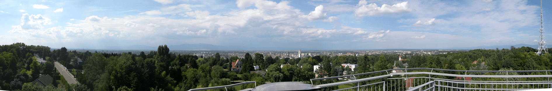 Vue panoramique du Rebberg. Belvédère Mulhouse