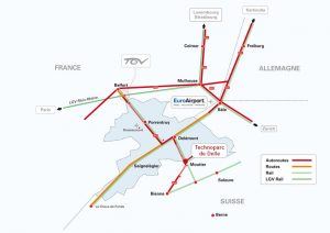 Autoroutes technoparc delle Belfort ville Idre Immobilier desaulles professionnel frontière transjuranes